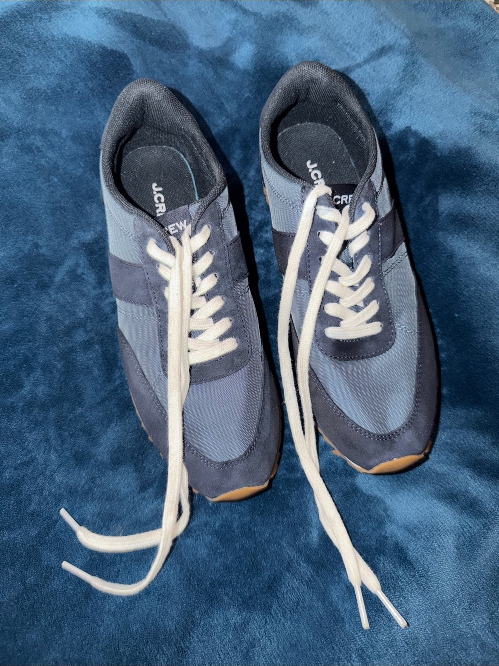 J. Crew Trainer Sneakers BA972 suede blue size 6 woman